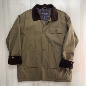 ROUNDTREE & YORKE men’s barn chore utility jacket brown loose fit L